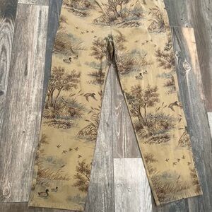 Vintage Ralph Lauren Pants Womens 18W  Mallard Duck Straight Leg
